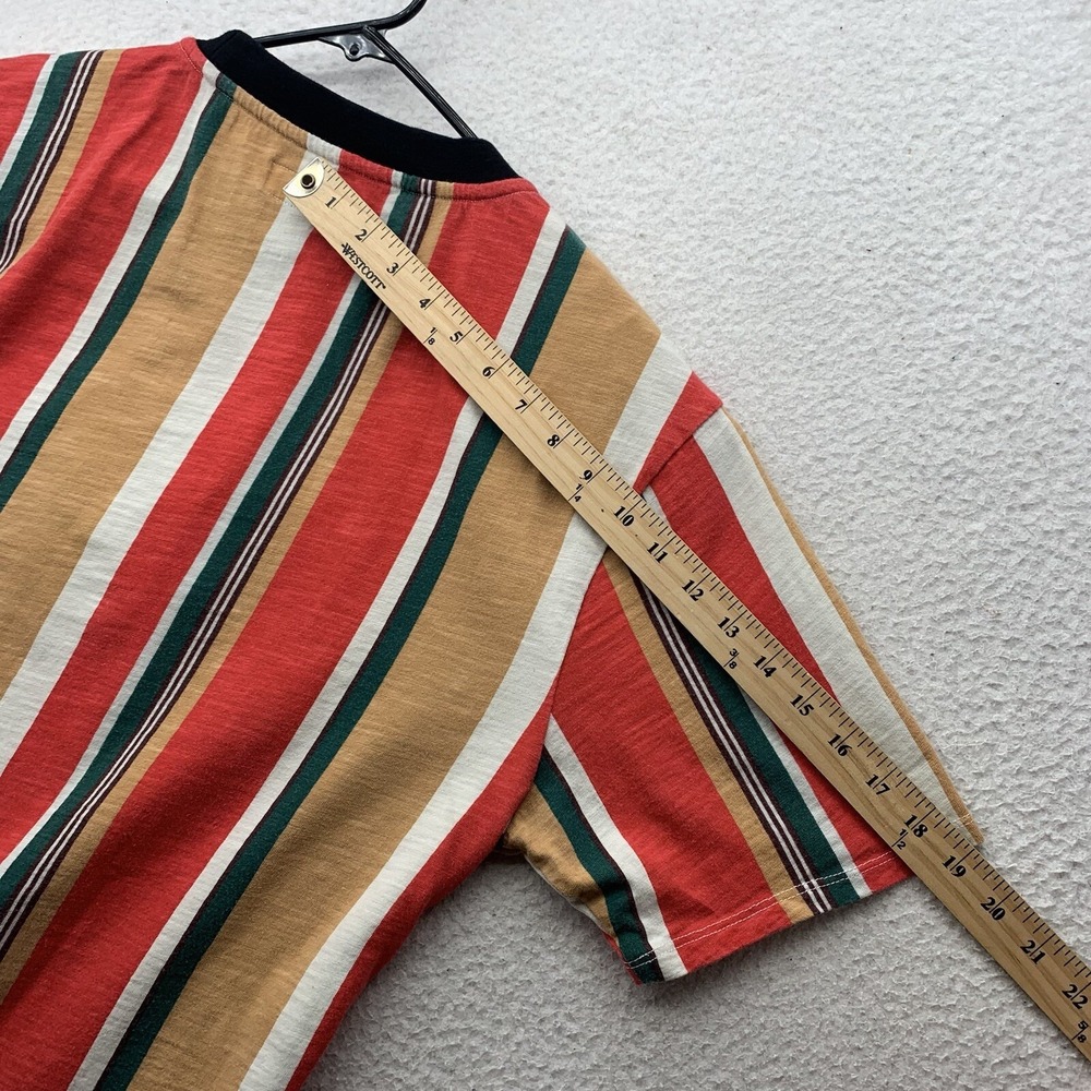 Guess T-Shirt Mens Medium M Travis Scott Vertical Striped Los Angeles Embroidery - Picture 8 of 11